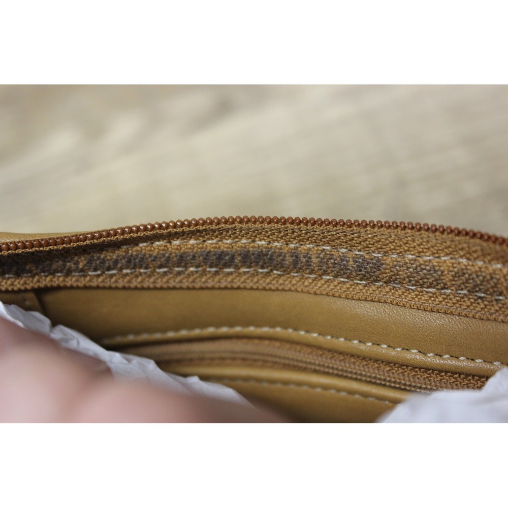 Coach Vintage Leather Shoulder Bag Women's Small Toffee Tan Zip Purse‎ 4104 - Picture 8 of 16